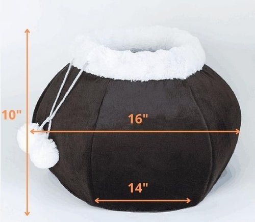 Cat Beds for Indoor Cats Cat Cave Bed Plush Round Soft Pet Tent with - PetEssentials24